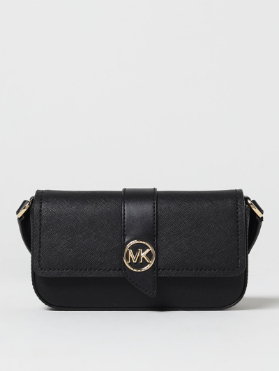 Shop Michael Kors Greenwich Saffiano Leather Bag In Black