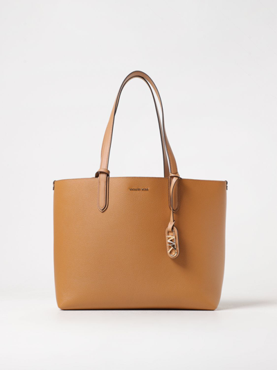 Shop Michael Kors Eliza Grained Leather Bag In Beige