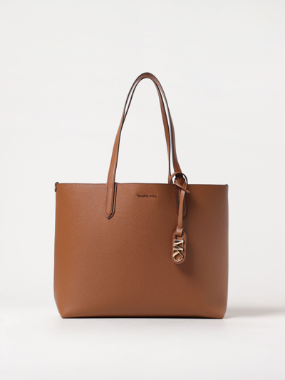 Shop Michael Kors Eliza Grained Leather Bag In Brown