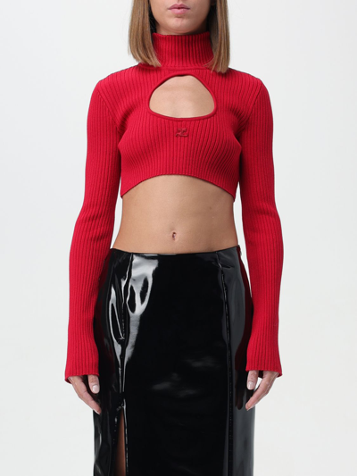 Shop Courrèges Sweater  Woman Color Red