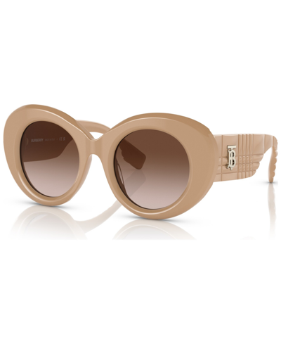 Shop Burberry Women's Sunglasses, Margot Be4370u In Beige