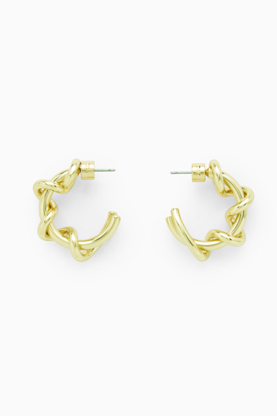 Shop Cos Spiral Hoop Earrings In Gold