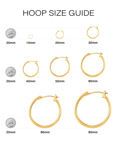 Macy's Polished Thin Tube Hoop Earrings (3mm) In 14k Gold (18mm) In Yellow Gold