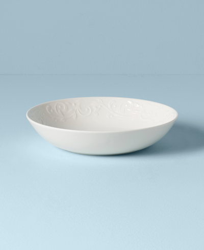 Shop Lenox Opal Innocence Carved Pasta Bowls, Set Of 4 In White