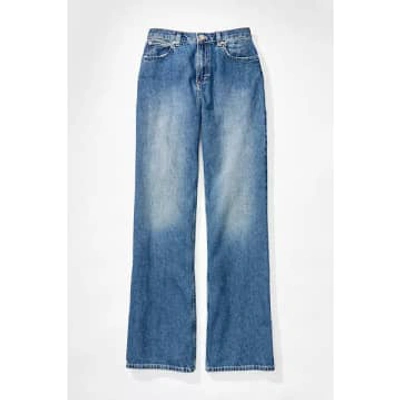 Shop Free People Tinsley Baggy High-rise Jeans In Blue