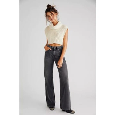 Shop Free People Tinsley Baggy High-rise Jeans In Black
