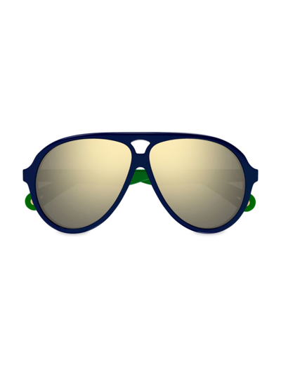 Shop Chloé Women's 61mm Pilot Sunglasses In Blue