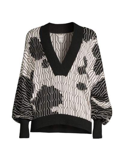 Shop Nic + Zoe Women's Deep Dive Dusk Sweater In Black Multi