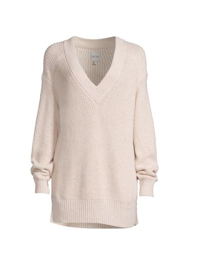 Shop Nic + Zoe Women's Glisten Up V-neck Sweater In Prosecco