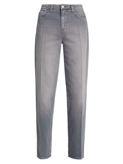 Shop L Agence Women's Jones Ultra High-rise Straight-leg Jeans In Cool Grey