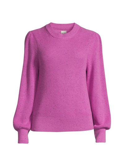 Shop Nic + Zoe Women's Cheerful Chill Ribbed Sweater In Pink Mix