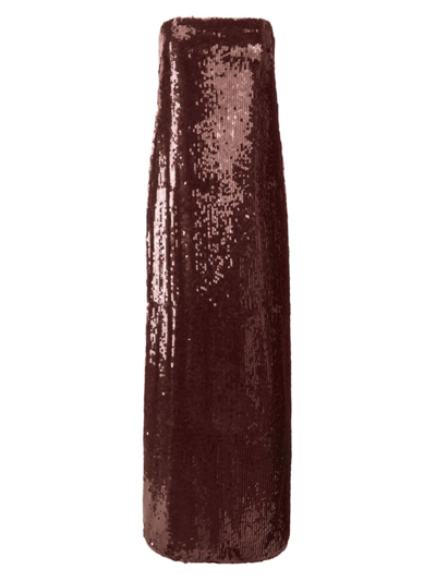 Shop Staud Women's Casey Sequined Strapless Gown In Bronze