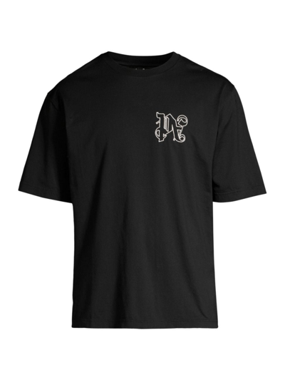 Shop Palm Angels Men's Pa Monogram T-shirt In Black