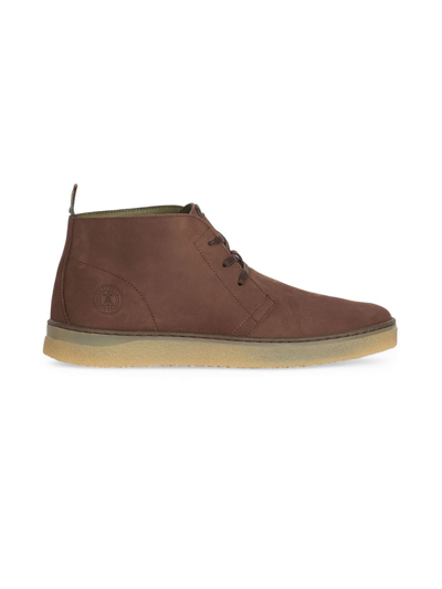 Shop Barbour Men's Reverb Chukka Boots In Chocco