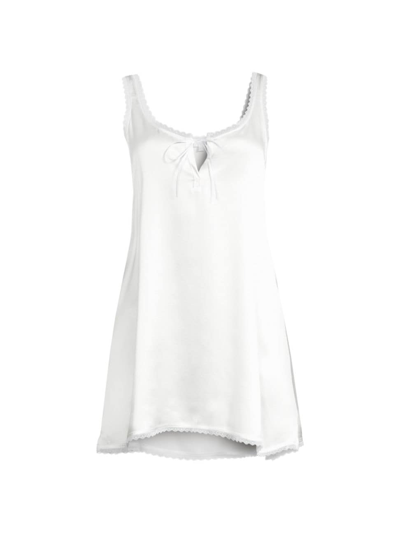 Shop Andine Women's Taormina Silk Anzu Sleeveless Minidress In White
