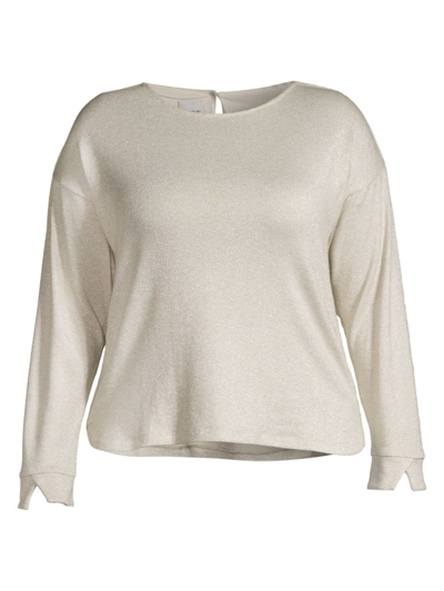 Shop Nic + Zoe, Plus Size Women's Everyday Sparkle Top In Neutral Mix