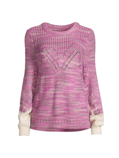Shop Nic + Zoe Women's Winter Warmth Sweater In Pink Multi