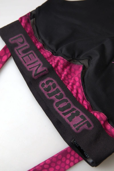 Shop Plein Sport Black Fuchsia Logo Athlete Hannah Bra Underwear