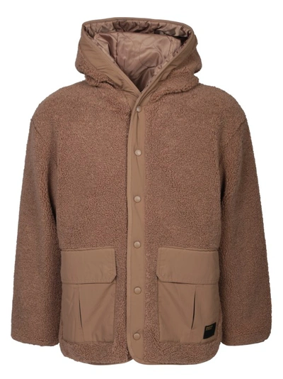 Carhartt Polyester Fleece Jacket In Brown