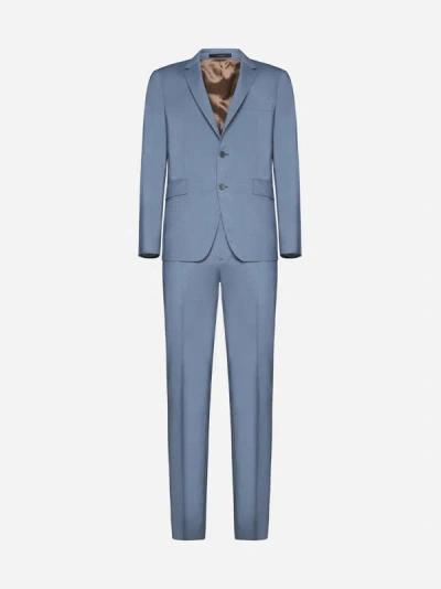 Shop Paul Smith Slim-fit Wool Suit In Light Blue