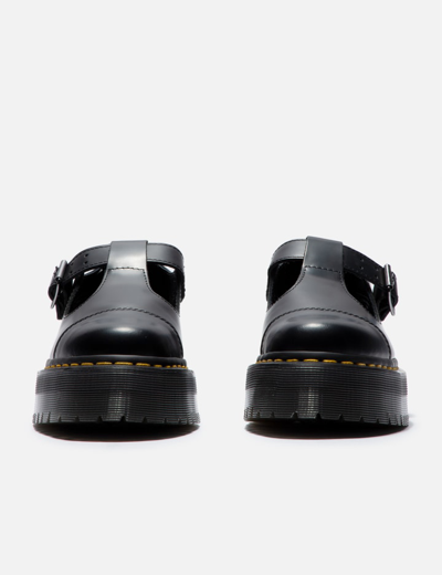 Shop Dr. Martens' Bethan Polished Smooth Leather Platform Shoes In Black