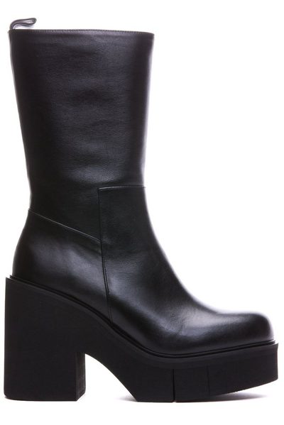 Shop Paloma Barceló Brook Side Zipped Pump Boots In Black