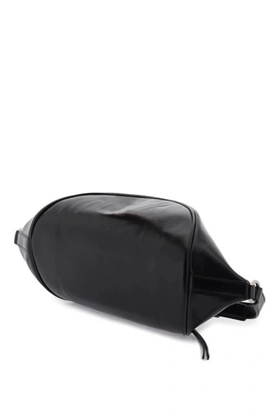Shop Jil Sander Medium Shoulder Bag In Brushed Leather