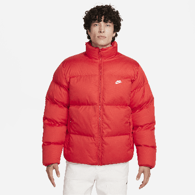Shop Nike Men's  Sportswear Club Puffer Jacket In Red
