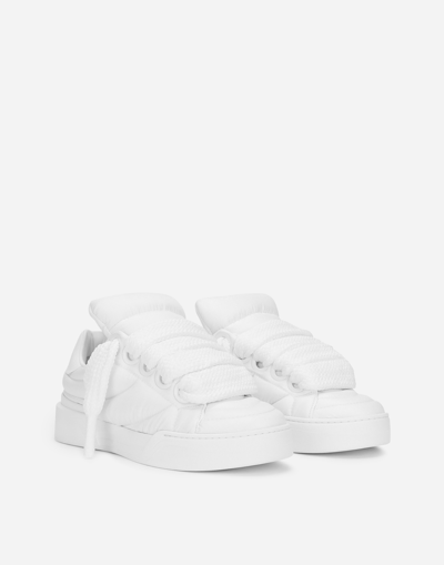 Shop Dolce & Gabbana Nylon New Roma Sneakers In White
