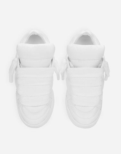 Shop Dolce & Gabbana Nylon New Roma Sneakers In White