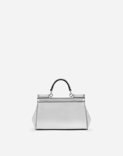 Shop Dolce & Gabbana Small Sicily Handbag In Silver