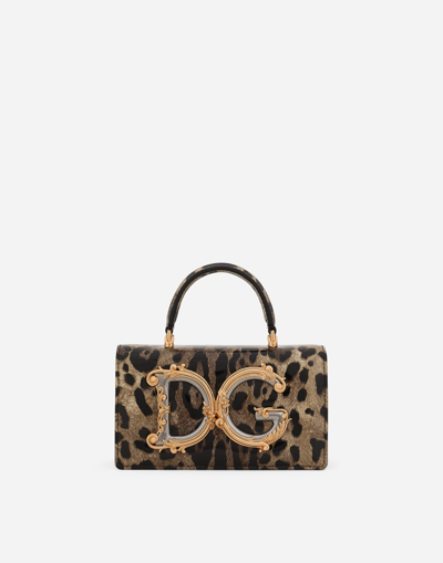 Shop Dolce & Gabbana Dg Girls Mini Bag In Animal Print