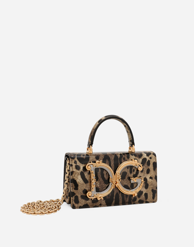 Shop Dolce & Gabbana Dg Girls Mini Bag In Animal Print