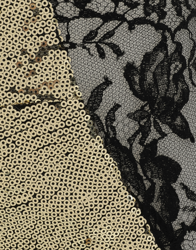 Dolce & Gabbana Sequin-embellished Strapless Top In Gold