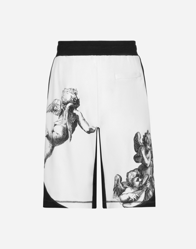 Shop Dolce & Gabbana Angel-print Shorts In White