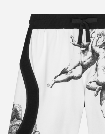 Shop Dolce & Gabbana Angel-print Shorts In White