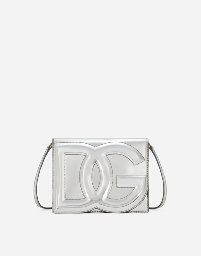 Shop Dolce & Gabbana Dg Logo Bag Crossbody Bag In Silver