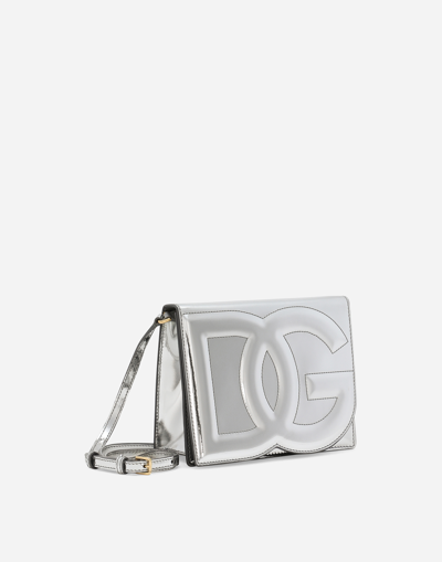 Dolce & Gabbana Dg Logo Bag Crossbody Bag In Silver