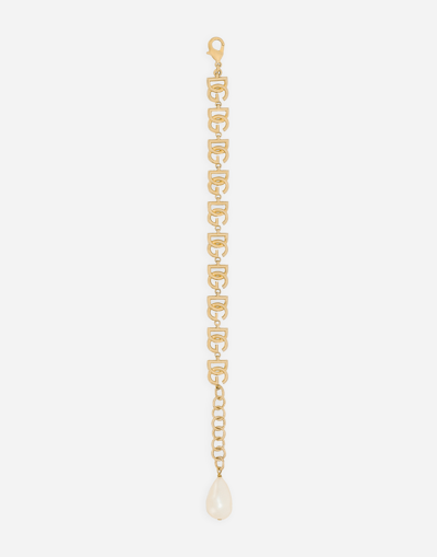 Dolce & Gabbana Gold-plated Interlocking Logo Choker Necklace In Gold