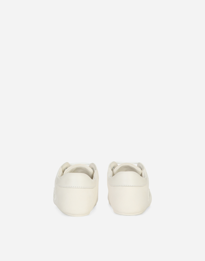 Shop Dolce & Gabbana Suede Slippers In White