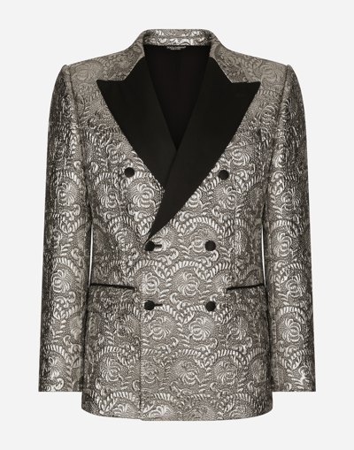 Dolce & Gabbana Satin-lapel Jacquard Tuxedo Jacket