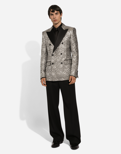 Dolce & Gabbana Satin-lapel Jacquard Tuxedo Jacket