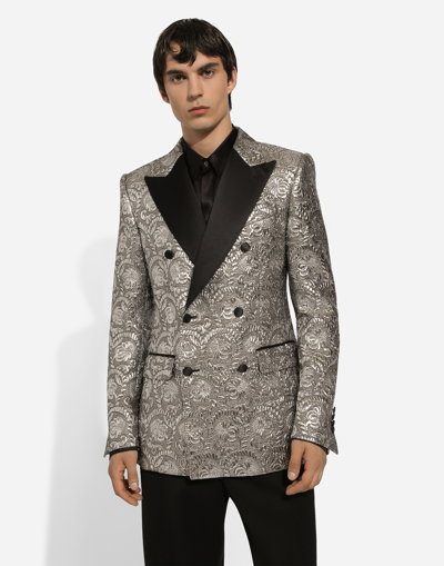 Dolce & Gabbana Satin-lapel Jacquard Tuxedo Jacket