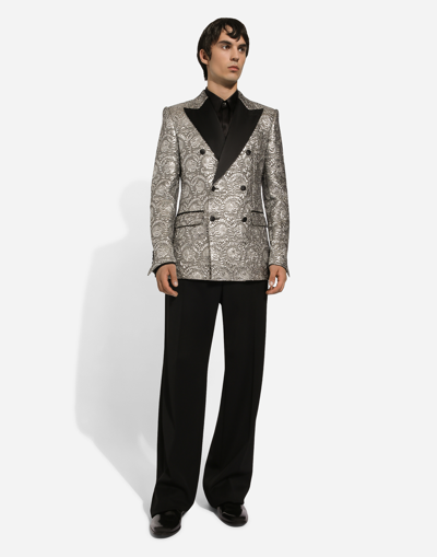 Dolce & Gabbana Satin-lapel Jacquard Tuxedo Jacket