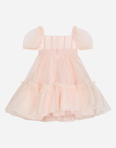 Dolce & Gabbana Abito Maniche Corte In Pink