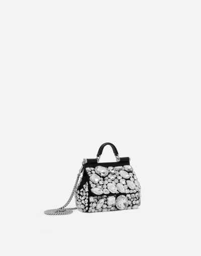 Dolce & Gabbana Mini Sicily Handbag In Black