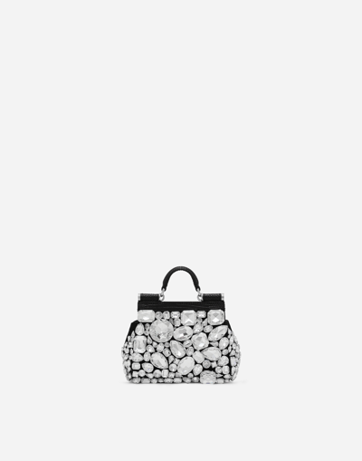 Shop Dolce & Gabbana Mini Sicily Handbag In Black