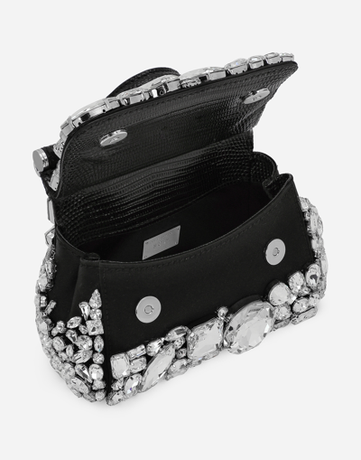 Shop Dolce & Gabbana Mini Sicily Handbag In Black