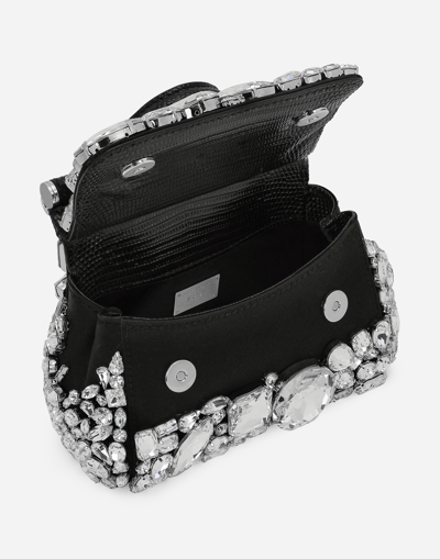 Dolce & Gabbana Mini Sicily Handbag In Black
