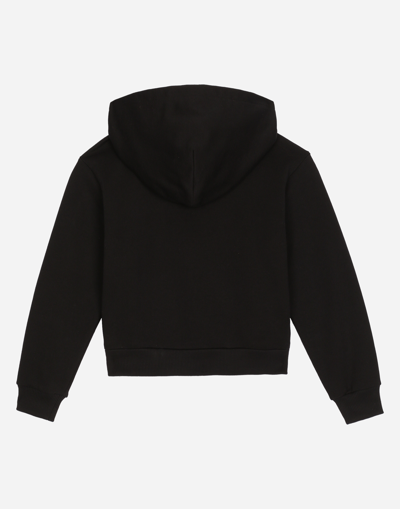 Dolce & Gabbana Felpa Con Cappuccio In Black